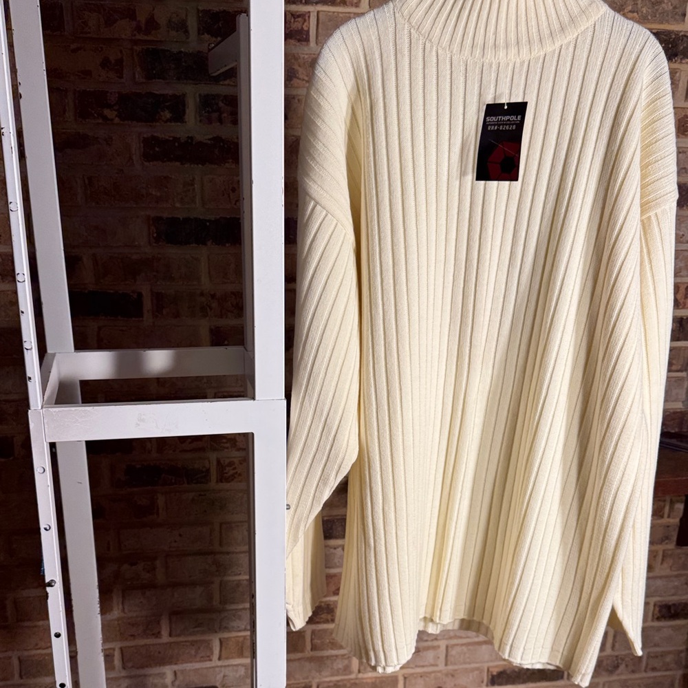 South Pole Cream Turtleneck Sweater